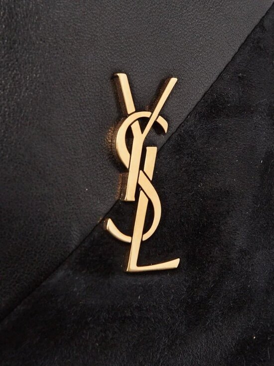 Yves Saint Laurent Black Quilted Lambskin Leather Jamie Backpack Bag main image 9